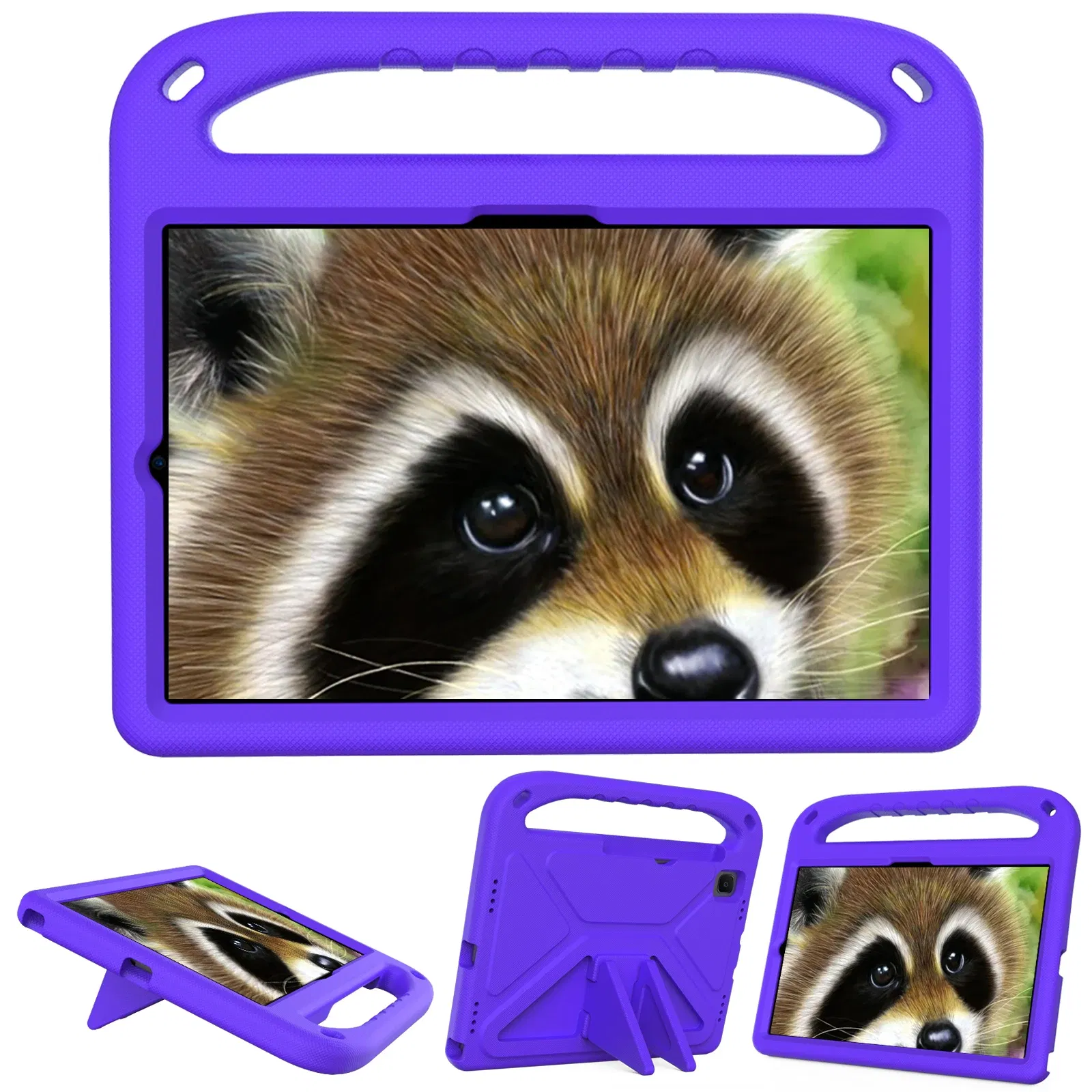 Color: PURPLE, Size: Fifteen - Kids tablet case  for Samsung Galaxy Tab S9FE+ S9+ S9 S8 S8+ S7FE S7+ A7Lite S5e S6 Lite A9+ A9 A8 A7 T510 T307U Child shel