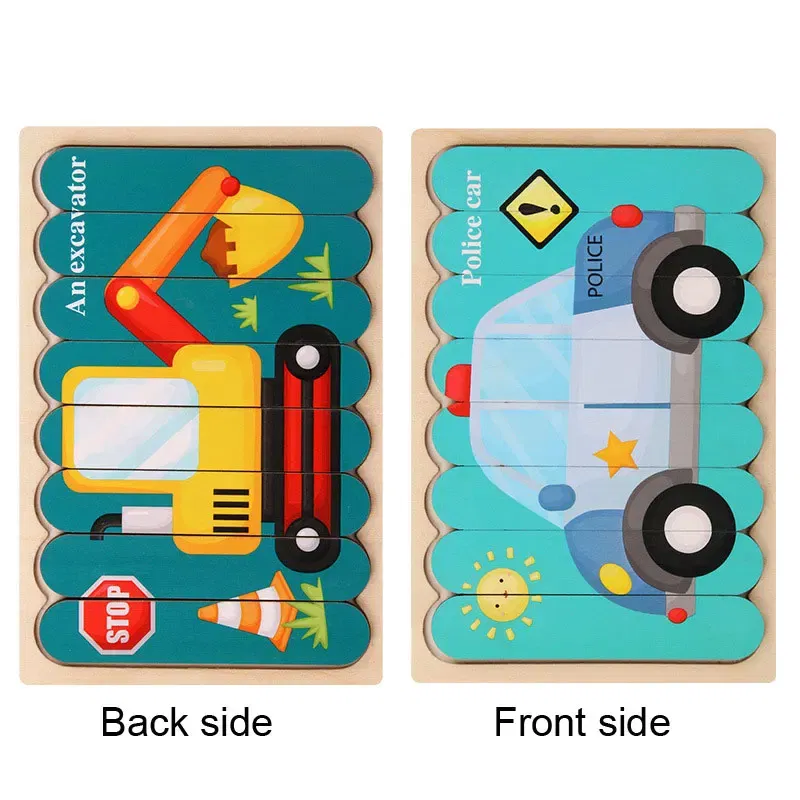 Color: Multicolor - Baby Wooden Puzzles Montessori Toys 1 2 Years Toddler Toys Hand Grab Board Alphabet Number Cognition Learning Educational Toys