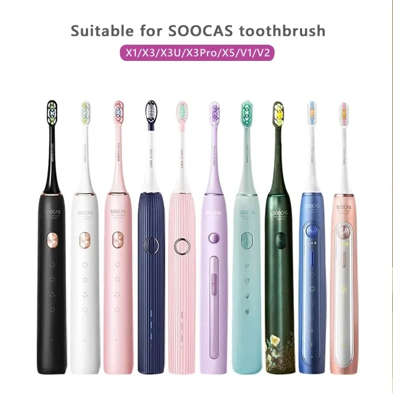 Color: Blue - Replacement Brush Heads for Xiaomi SOOCAS X3 X5 V1 X3U Soft Bristle 10 Pieces Electric Toothbrush Dupont Bristle Sealed Packed