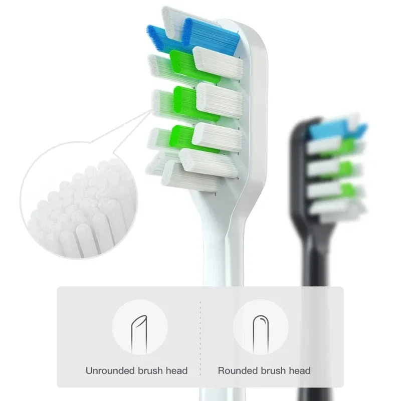 Color: Blue - Replacement Brush Heads for Xiaomi SOOCAS X3 X5 V1 X3U Soft Bristle 10 Pieces Electric Toothbrush Dupont Bristle Sealed Packed