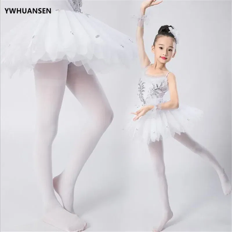 Color: Lavender, Size: M - 1/2/4/6/8 Pairs/lot Spring Summer Candy Kids Pantyhose Ballet Dance Tights for Girls Stocking Children Velvet Solid White