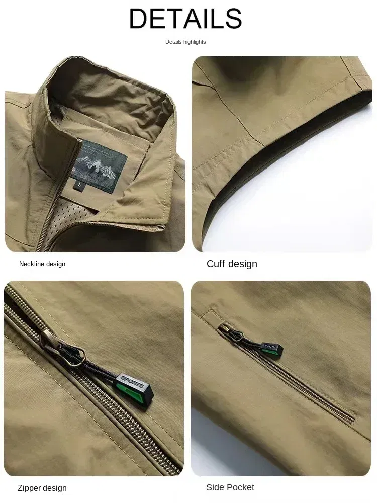 Color: black, Size: S - Autumn Men Waistcoat Outdoor Leisure Solid Sleeveless Jacket Young Middle-aged Photography Fishing Casual Vest Male summer
