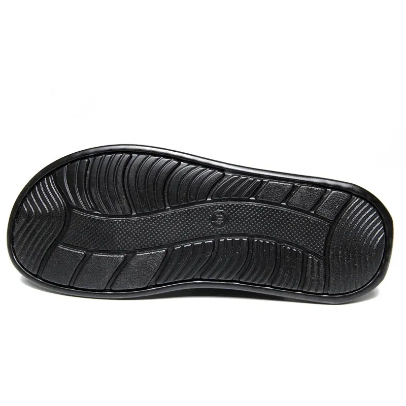 Color: Chocolate, Shoe Size: 41 - Summer Men Sandals Casual  Genuine Leather Leisure Sandals Designer Shoes Men