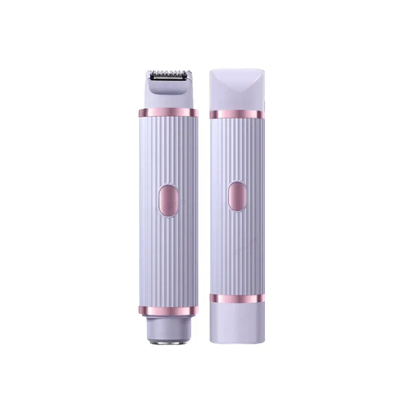 Color: PURPLE - Electric Shaver for Women Bikini Trimmer Facial Mustache Hair Removal Razor Ladies Face Underarm Legs Electric Painless Epilator