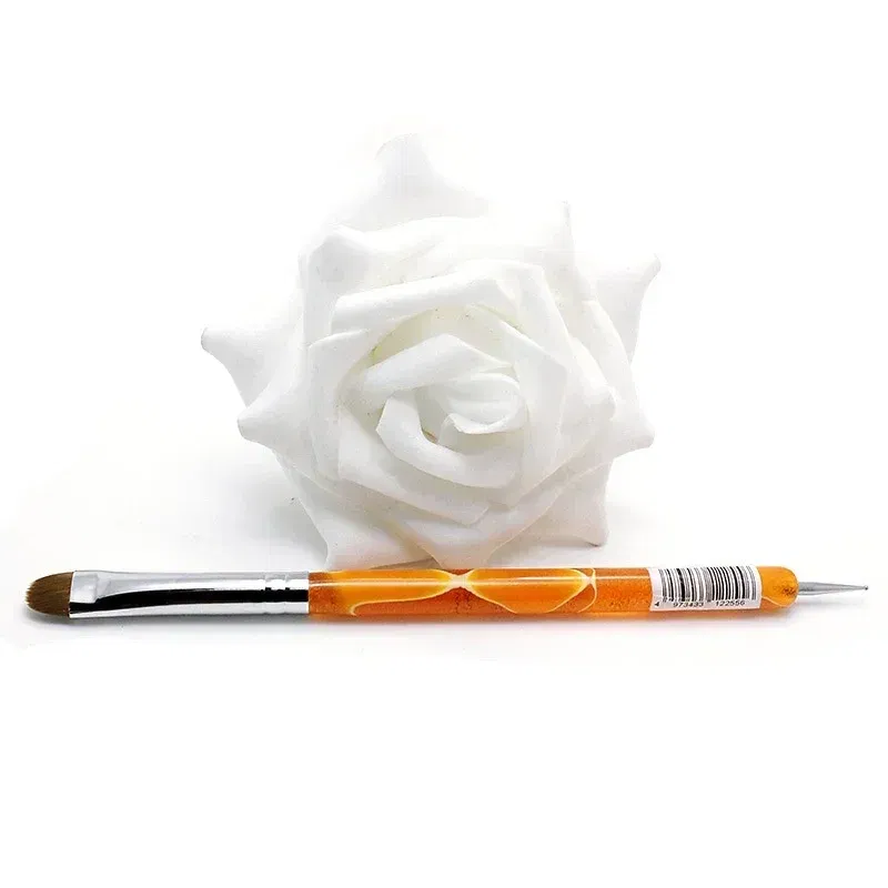 Color: PURPLE - TIANMI Kolinsky French Nail Art Brush Dual End Nail Art Dotting Pen Acrylic Drawing Rhinestone UV Gel Painting Manicure Tool