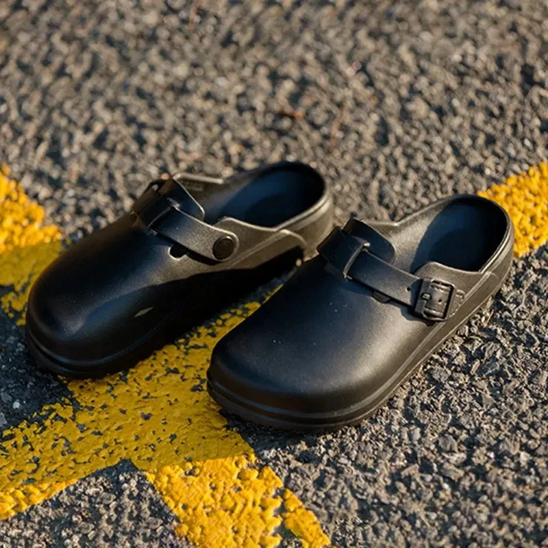 Color: BRONZE, Shoe Size: 38 - Eyriphy Women Clogs Slippers Men Working Shoes Nurses Soft Eva Slides Anti-Slip Lab Waterproof Medical Slippers Fashion Sandals