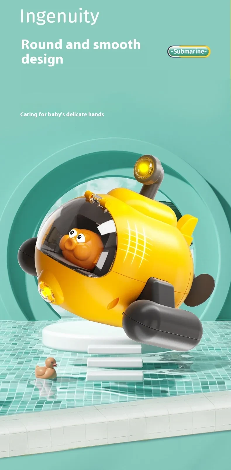 Water Toys Luminous Catapult Submarine Bath Toys