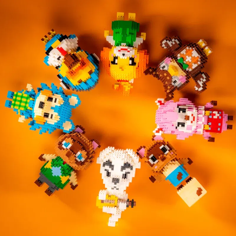 Color: WHITE - New 28 Kinds Of Animals Crossing Building Blocks Raymond Model Anime Building Blocks Toys Children's Building Blocks Toy Gifts