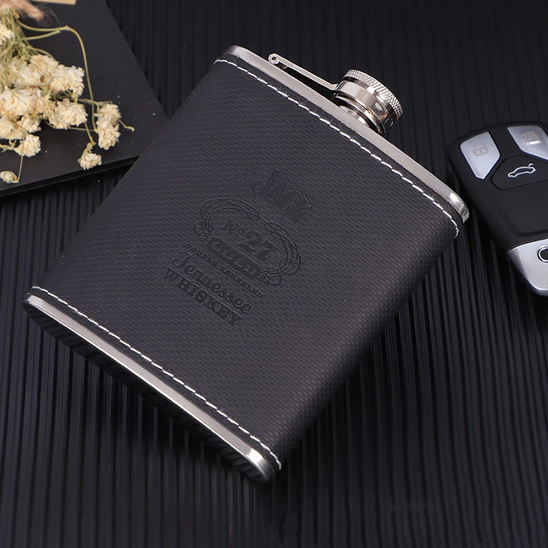 Color: WHITE - 7oz/8oz Portable Pocket Hip Flask Outdoor Travel Stainless Steel Flask Whiskey Drink Alcohol Flasks 8oz Steel Hip Flask Flagon