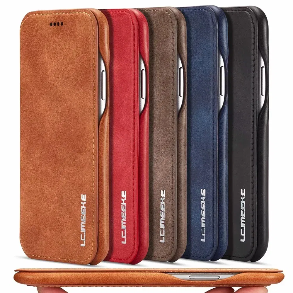 Color: Red, Material: Polyester - Luxury Ultra Thin Leather Case Flip Cover for Samsung S24 S23 S22 S21 S20 FE Ultra Plus A53 A52s S10 A50 S9 Note 20 10