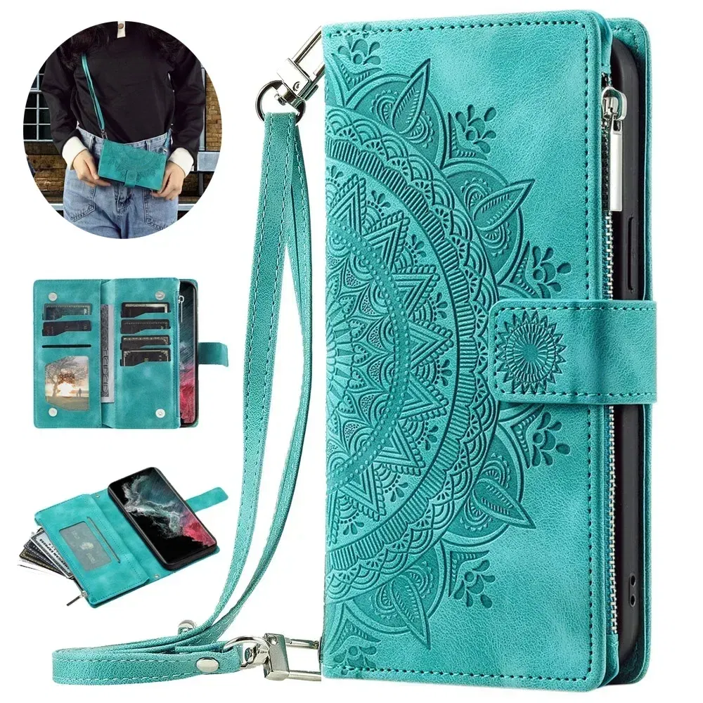 Color: Light Gray, Material: Neoprene - For Poco X7 F6 X6 X5 Pro X3 NFC 5G Zipper Wallet Case Crossbody Book Shell Xiaomi Poco M7 Pro M6 F5 M5 C75 3 X 7 M 6 Flip Cover