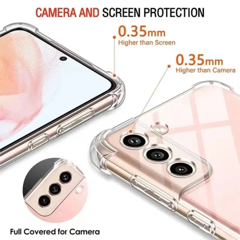 Color: Khaki - Clear Shockproof Case for Samsung Galaxy A16 A36 A25 A35 A55 A15 A54 A34 A14 A24 A05S A73 A53 A33 A23 A13 4G 5G Back Cover
