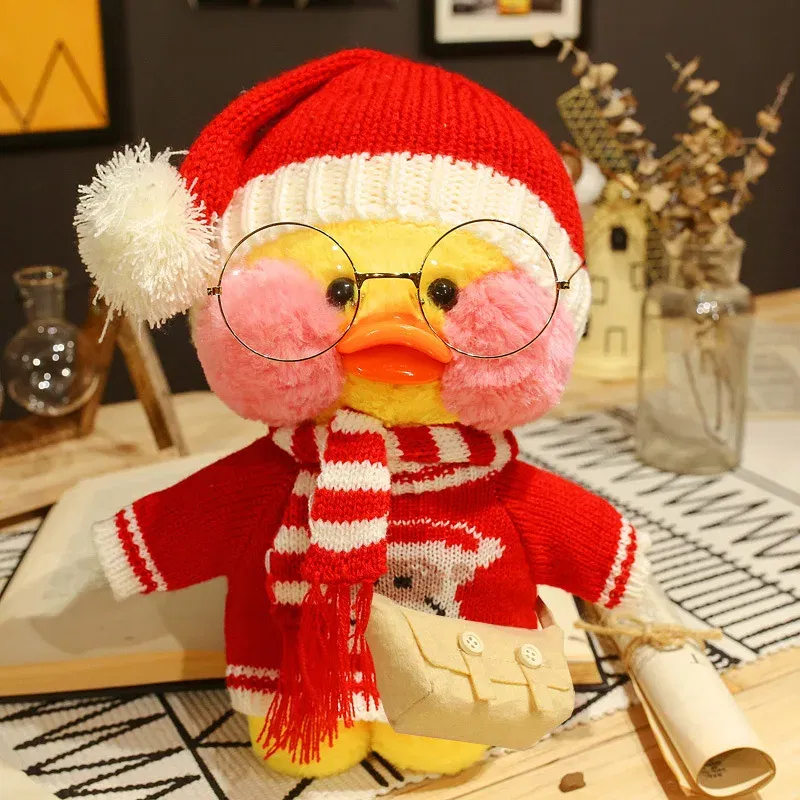Color: plum, Height: 11cm-30cm - 30cm Cute LaLafanfan Cafe Duck Plush Toy Kawaii LaLafanfan Duck Doll Soft Stuffed Animal Plush Pillow Birthday Gifts for Kids