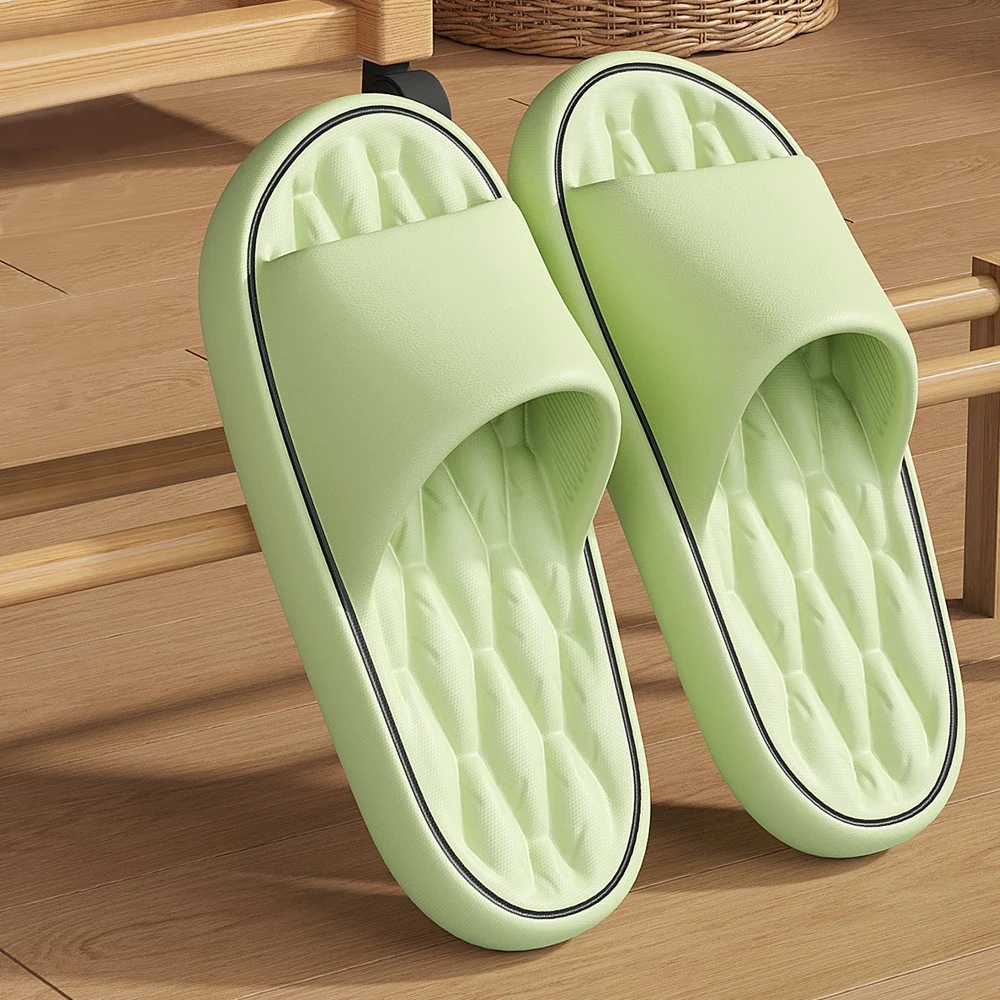 Color: SKY BLUE, Shoe Size: 36-37, Ships From: CHINA - BASATU Fashion Summer Cartoon Home Shoes Non-slip Soft Slides Lithe Comfort Sandals Men Women Couple Slippers Trendy Slippers