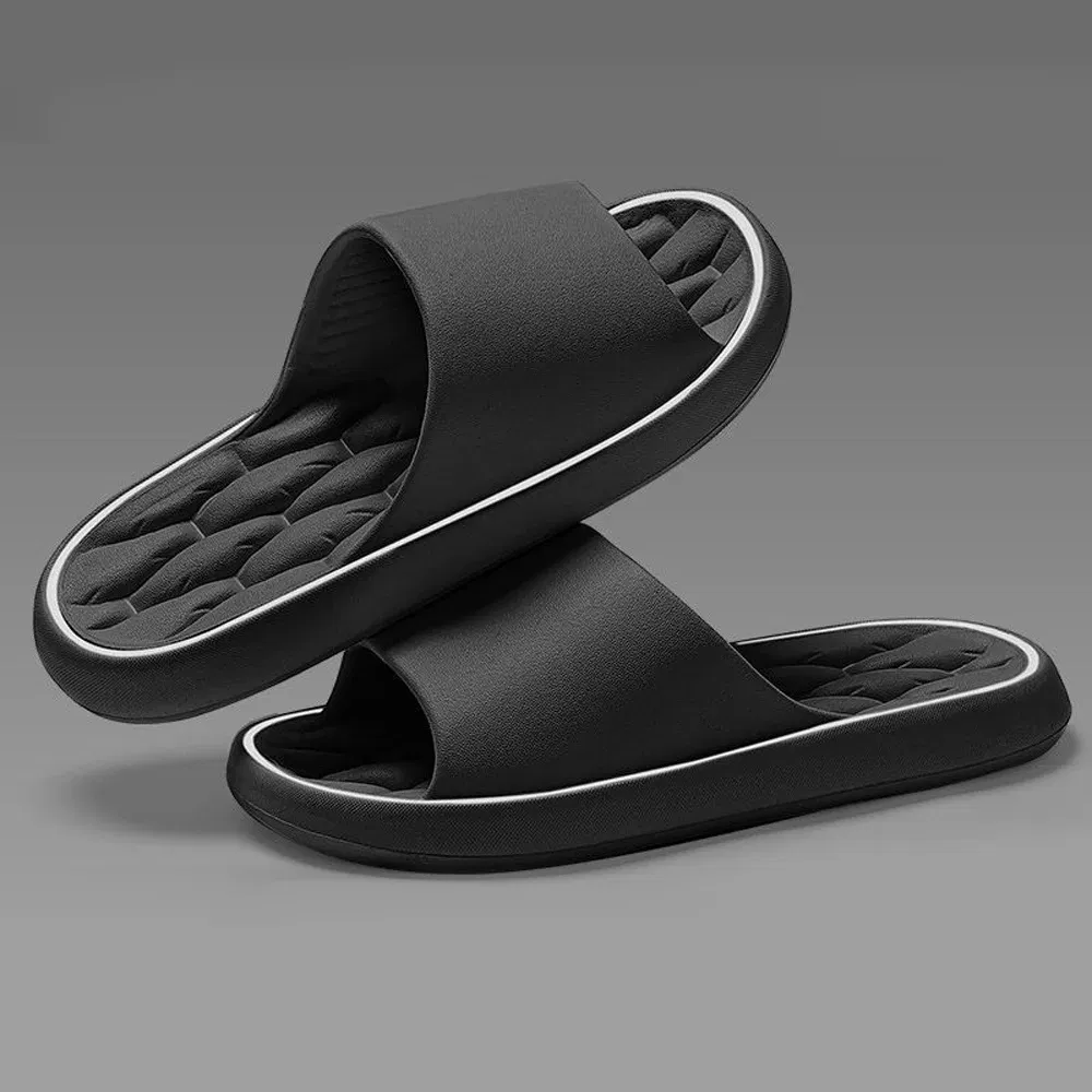Color: SKY BLUE, Shoe Size: 36-37, Ships From: CHINA - BASATU Fashion Summer Cartoon Home Shoes Non-slip Soft Slides Lithe Comfort Sandals Men Women Couple Slippers Trendy Slippers