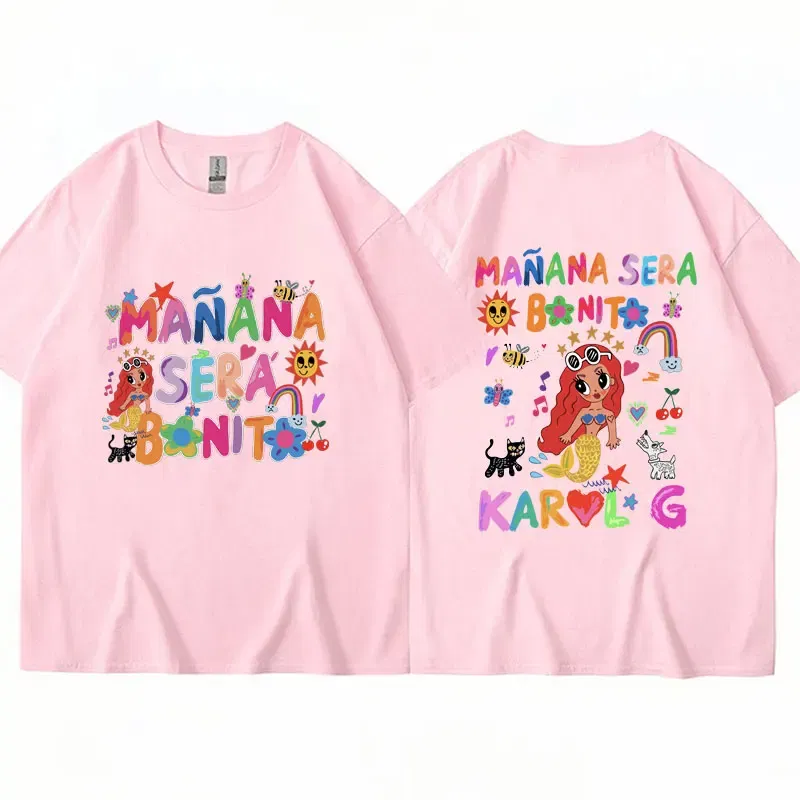 Color: Army Green, Size: XS - Limted Karol G Manana Sera Bonito T Shirts Fashion Harajuku Hip Hop T-Shirt Unisex Casual Breathable Cotton Oversized Tee Shirt