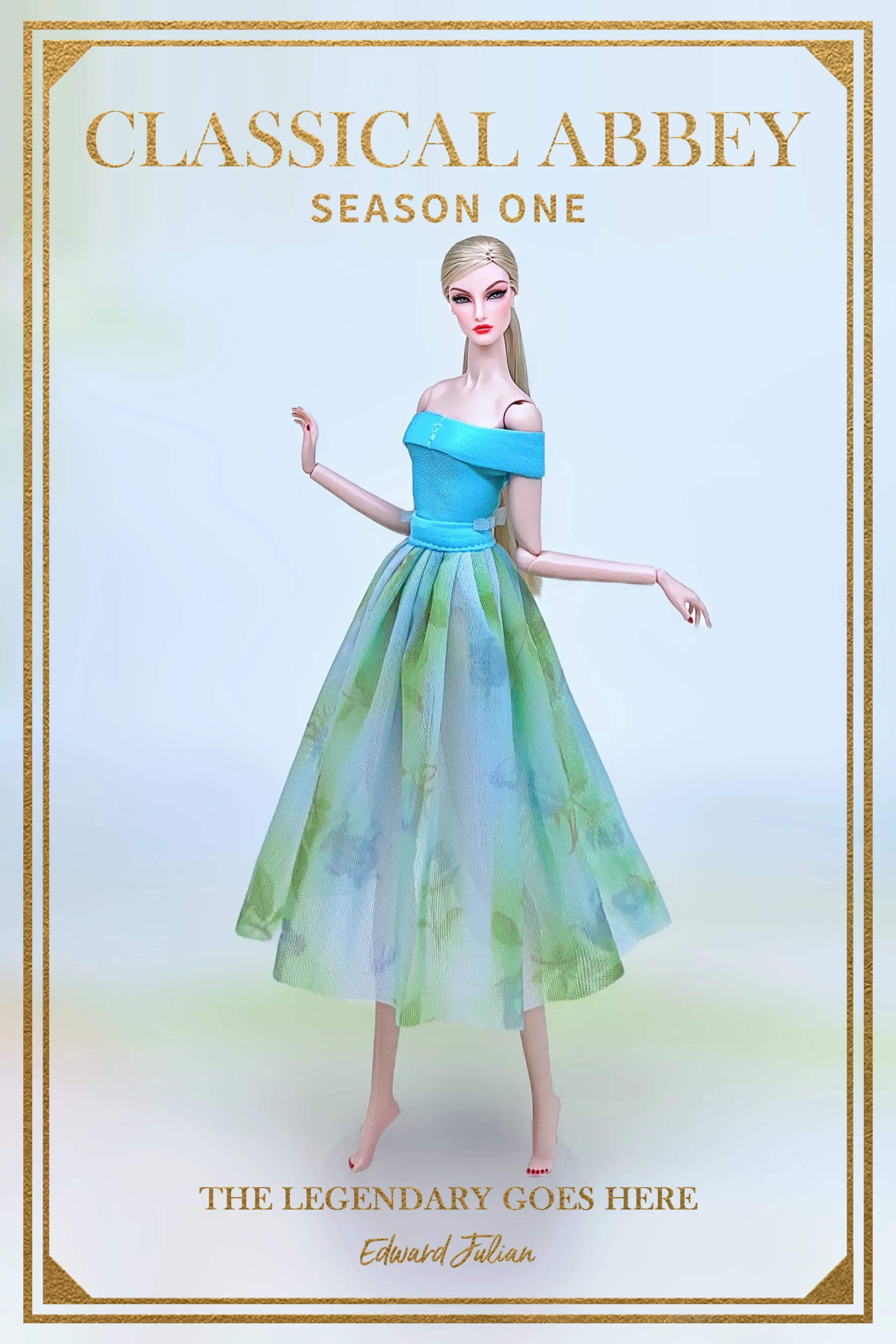 Color: Sky blue - for winter clothes for barbie dolls