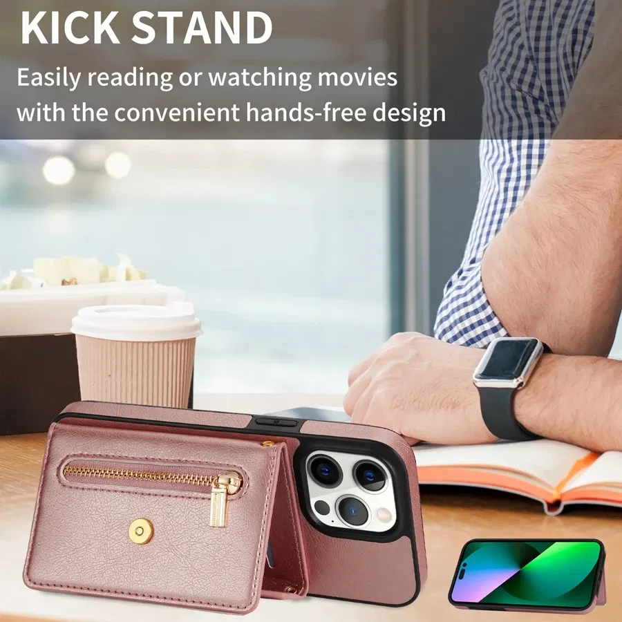 Color: Blue, Material: PE - Wallet Side Card Zipper Flip Crossbody Leather Case For iPhone 15 14 Pro Max 13 Mini 12 11 SE 2022 2020 X XS XR 8 7 6 6s Plus