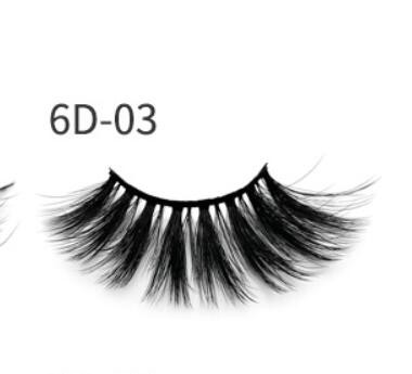 Nethong 25mm Mink False Eye Lashes 6D Three-Dimensional Messy Cross-Eye Lashes Europe and The United States Cross-Border for Eye Lashes