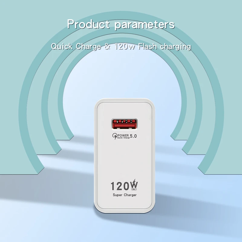 Plug Type: KR - XIAOMI 120W USB Super Fast Charger Type C Phone Quick Charge 5.0 Power Adapter For iPhone iPad Samsung Huawei Oppo Oneplus