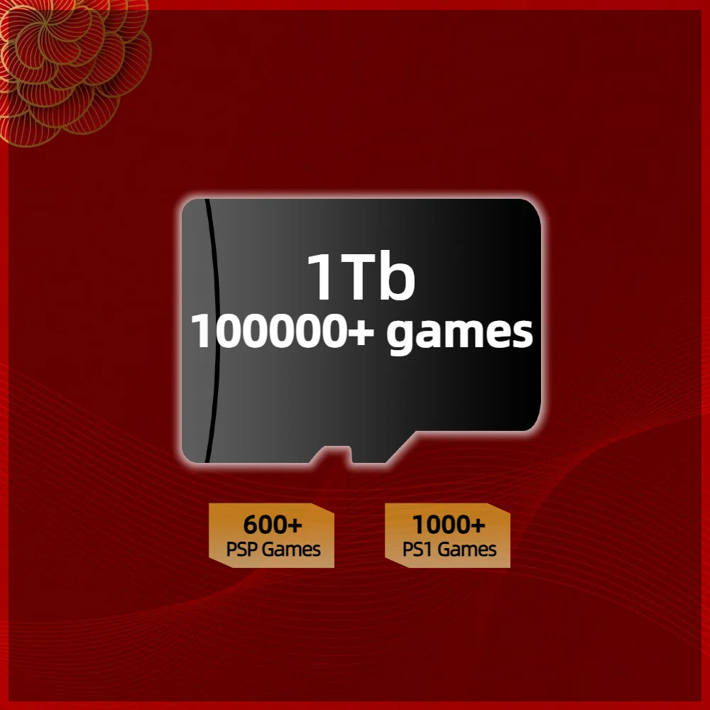 Color: Gold, Ships From: CHINA - Game Card For Anbernic RG353V RG353VS Memory TF Plug&Play Pre-install Retro Games PSP PS1 SD portable High Speed Card 1Tb 512G
