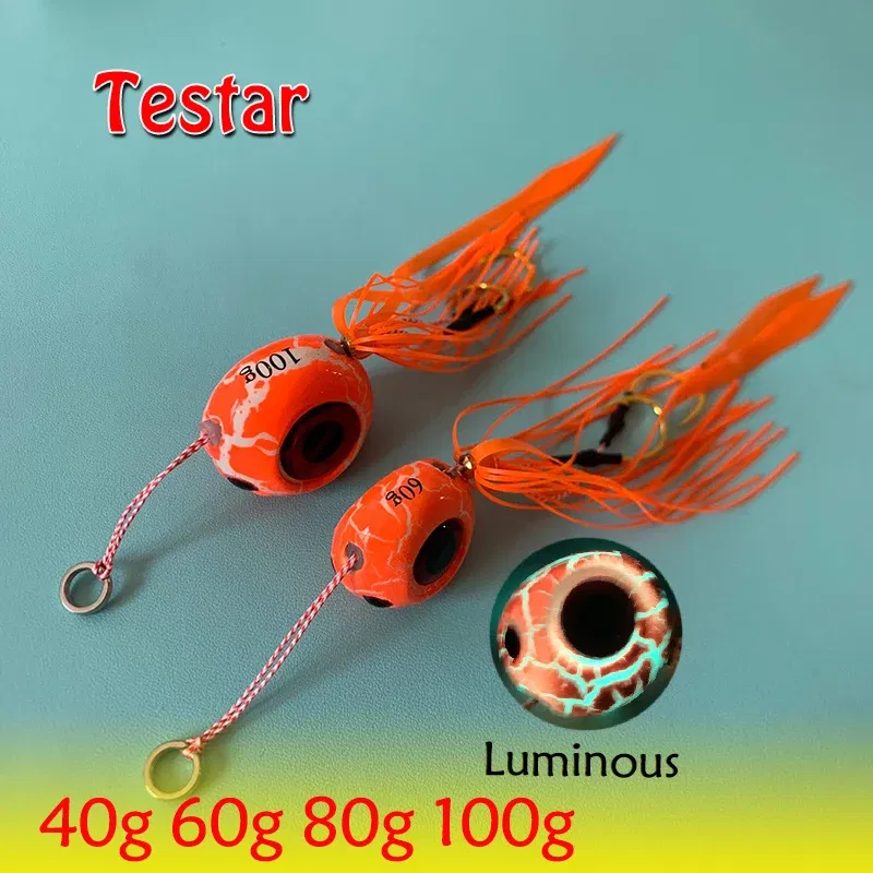 Color: Red, Size: 150mm, Ships From: CHINA - Testar Luminous Tenya 40g 60g 80g 100g Glow Kabura Sea Jig Madai Boat Fishing Lure Tai Rubbler Skirt for Slider Snapper Pesca