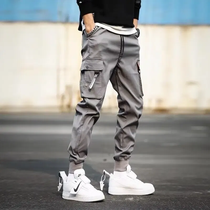 Color: black, Size: M - New Men Cargo Tactical Pants Work Combat Multi-pockets Casual Training Trousers Overalls Clothing Joggers Hiking Mens Cargo Pant