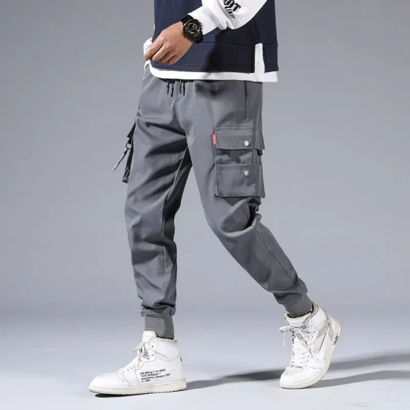 Color: black, Size: M - New Men Cargo Tactical Pants Work Combat Multi-pockets Casual Training Trousers Overalls Clothing Joggers Hiking Mens Cargo Pant