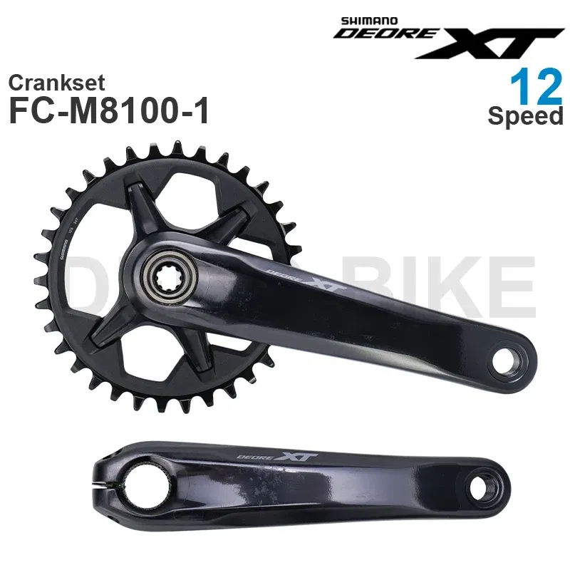 Color: Light Grey, Crank Length: 170mm, Ships From: CHINA - SHIMANO DEORE XT M8100 12 Speed Crankset FC-M8100-1 FC-M8120-1 30T 32T 34T 170mm 175mm Original parts or with DELIC Chainring