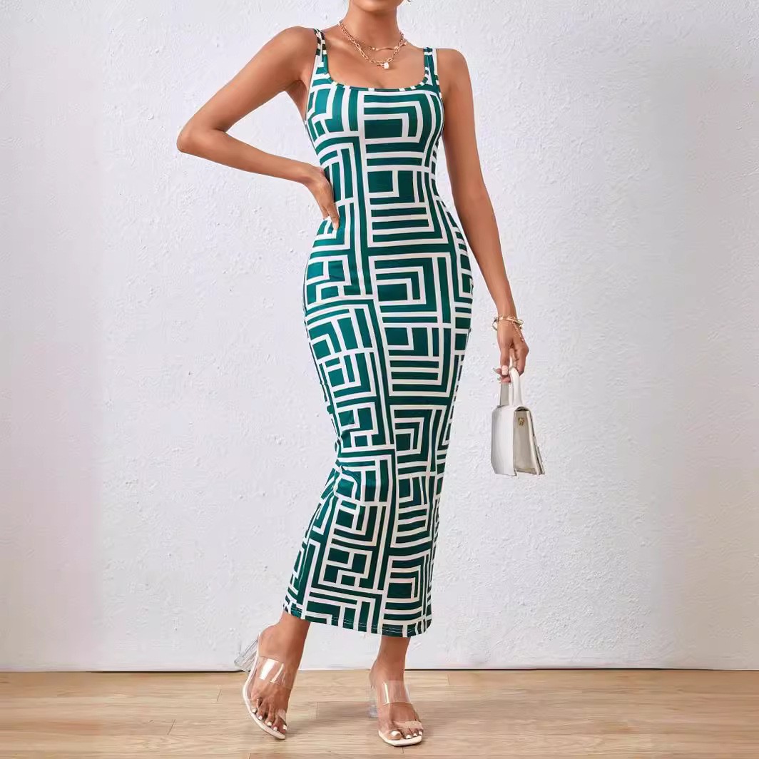 Women's Printed Vest Dress