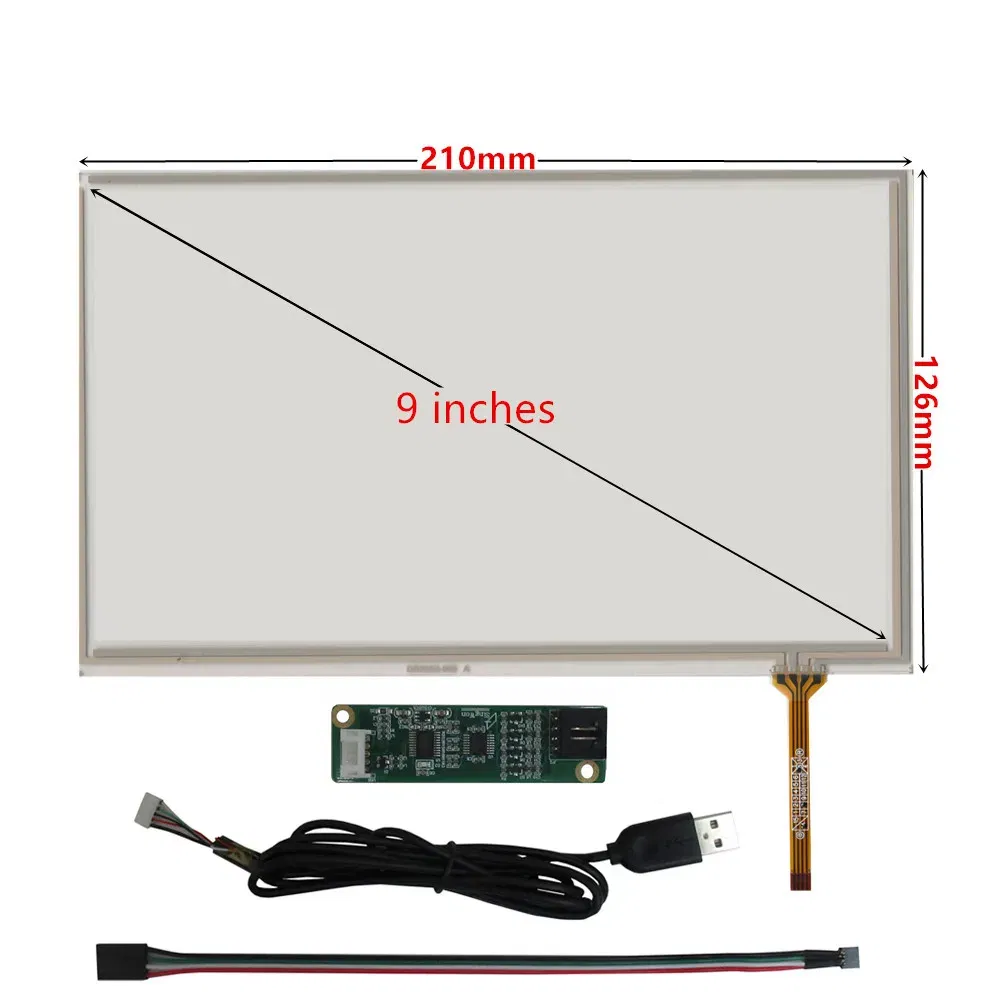 Color: Gold - 3.5/4.3/5/6.2/7/8/9/10.1 Inch Raspberry Pi Industrial Equipment PC Car Resistance Digitizer Touch Screen Panel USB Driver Board