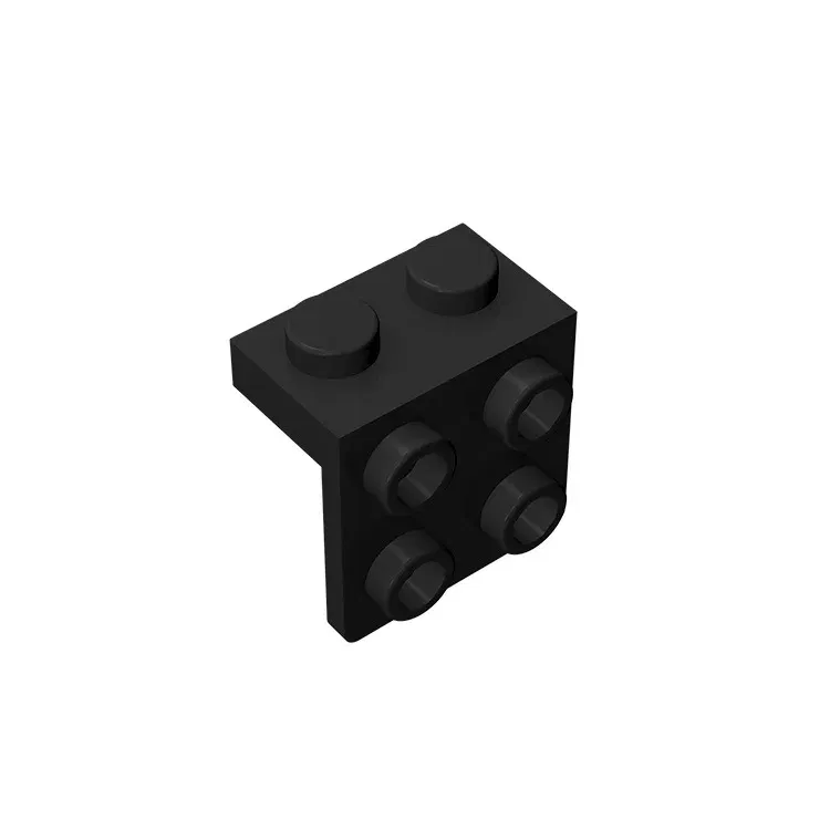 Color: Clear - Gobricks GDS-641 ANGLE PLATE 1X2 / 2X2 compatible with lego 44728 21712 92411 children's toys Assembles Building Blocks