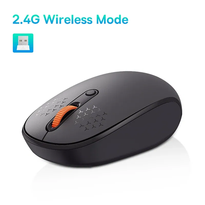 Color: WHITE - Baseus Mouse Bluetooth Wireless Computer 1600DPI Silent Mouse with 2.4GHz USB Nano Receiver for PC MacBook Tablet Laptop Mouse