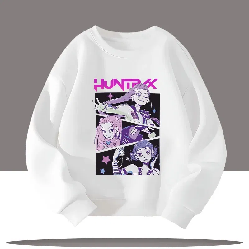 Color: green, Kid Size: 6 - Children's Clothing K-pop Demon Hunters Cartoon Print 3-12 Year Old New Style Kids Round-neck Sport Shirt Cute Girl Casual Top