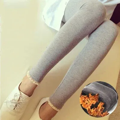 Color: Beige, Maternity Size: XL - Winter Pregnant Women Black Leggings for Maternity Warm Soft Velvet Pants Pregnancy Inner Wool Clothes Ropa Mujer Embarazada