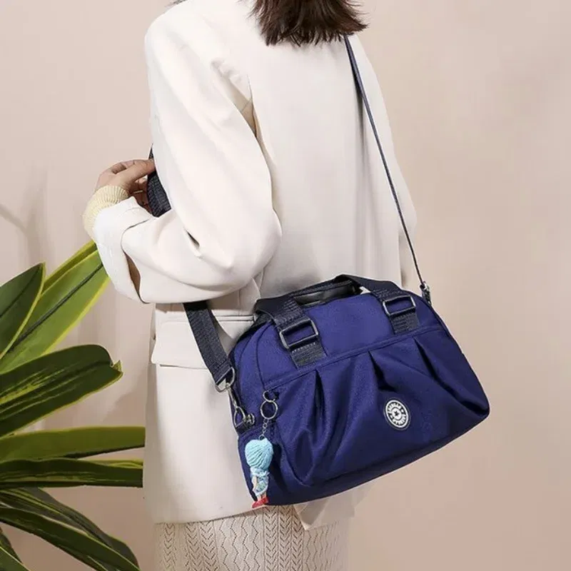 Color: Beige - New Women Bag Nylon Waterproof Messenger Bags For Lady Crossbody Shoulder Bag Casual Handbags High Quality Multifunctional