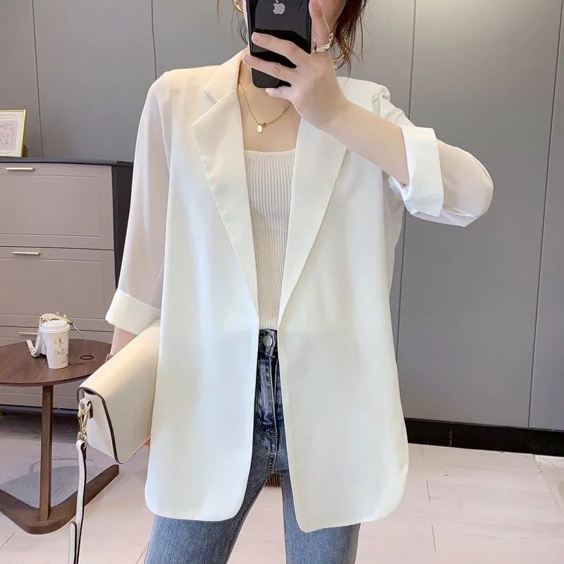 Women's Mid-Length Chiffon Cardigan