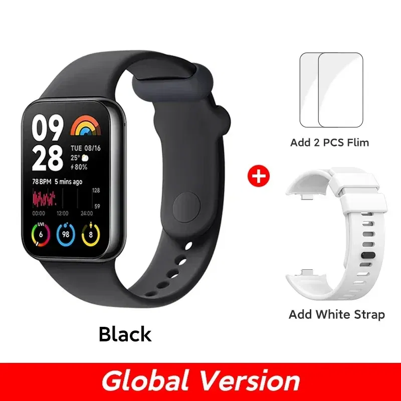 Color: Bright Yellow, Ships From: CHINA - New! Band 8 Pro Global Version Smart Wristband1.74" Color Square AMOLED GNSS Blood Oxygen Heart Rate Monitor Bluetooth 5.3