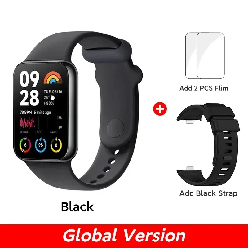 Color: Bright Yellow, Ships From: CHINA - New! Band 8 Pro Global Version Smart Wristband1.74" Color Square AMOLED GNSS Blood Oxygen Heart Rate Monitor Bluetooth 5.3