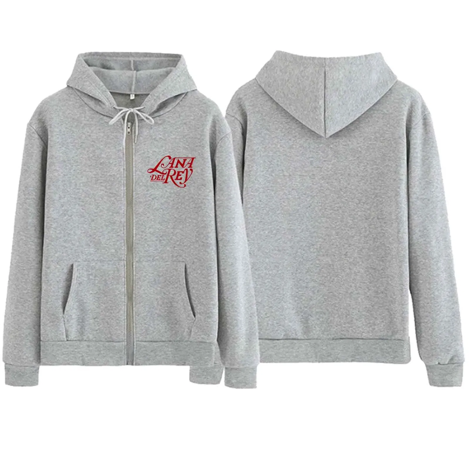 Color: Brown, Size: XXXL - Lana Del Rey Zipper Harajuku Streetwear Printing Music Fans Gift Hoodie Casual Pullover Tops Hoodie 2024 V-Neck Sweatshirts