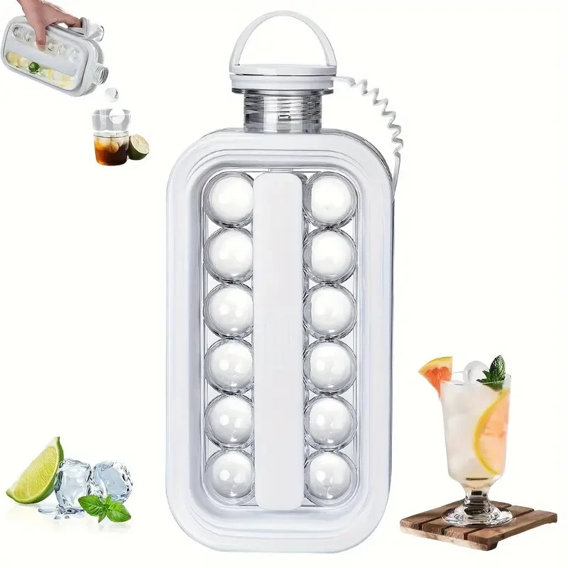 2-in-1 Portable Ice Maker & Cube Tray - Non-Electric & Battery-Free