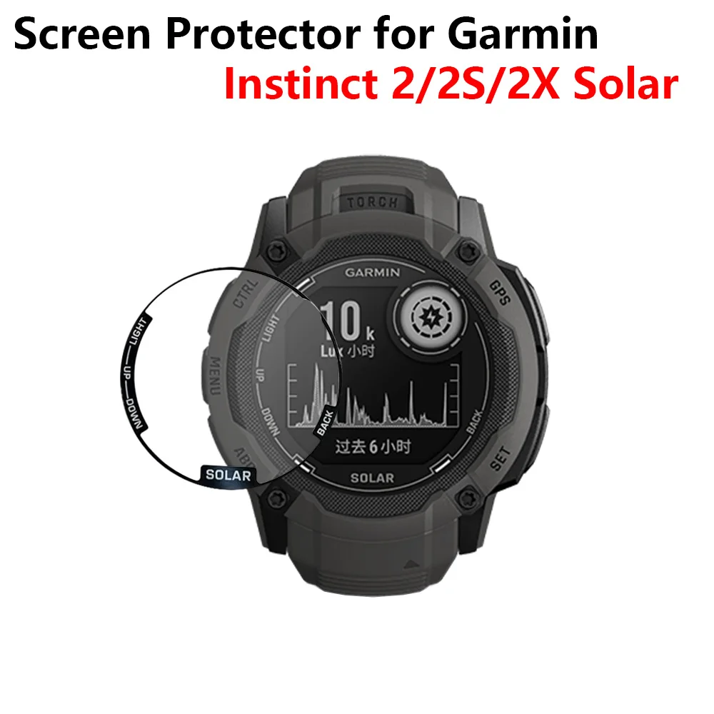 Size: XXXXL - 2pcs Screen Protector for Garmin Instinct 3 Instinct E Instinct 2X 2 2S Solar 50mm 45mm 40mm PMMA 3D Curved HD Protective Film