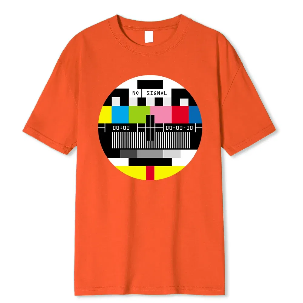 Color: GRAY, Size: L - No Signal Men Tshirt Hip Hop Style Streetwear Tops & Tees Novelty Geometric Short Sleeve Summer Cotton T Shirt Oversize T-shirts