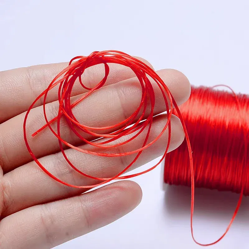 Color: Gold, Size: S - DIY Fishing Lines Elastic Crystal Beading String Stretchable Thread For Bracelet Necklace Nylon Rubber Jewelry Making Supplies