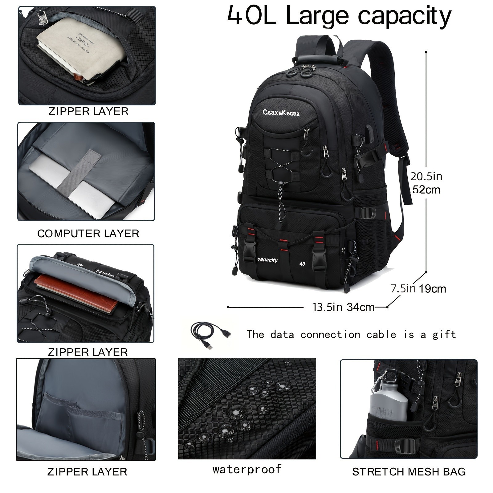 Men's Waterproof Travel Backpack