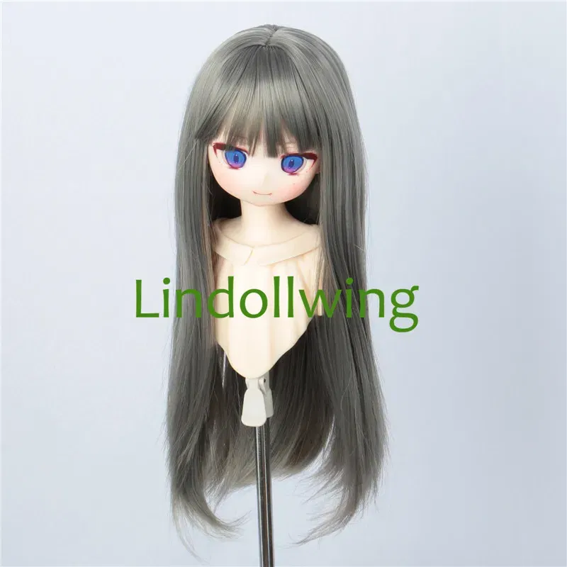 Color: Silver - 1/3 BJD Wig Pullip Dal DD Dollfie Doll Wig 8-9 inch Long Collection Wig