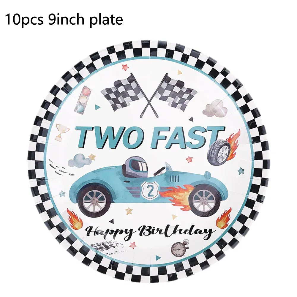 Color: Gold, Capacity: 480ml - Racing Car Disposable Tableware PLates Cups Napkin Tablecloth Two Fast Birthday Party Decorations