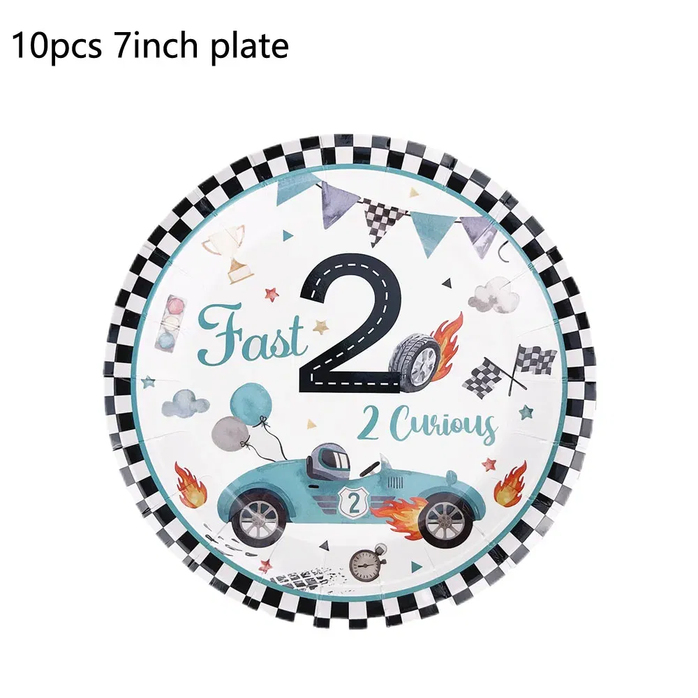 Color: Gold, Capacity: 480ml - Racing Car Disposable Tableware PLates Cups Napkin Tablecloth Two Fast Birthday Party Decorations