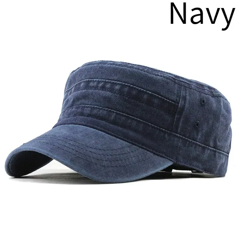 Color: Blue - Delysia King   Classic men's flat hat casual cap summer sun hat