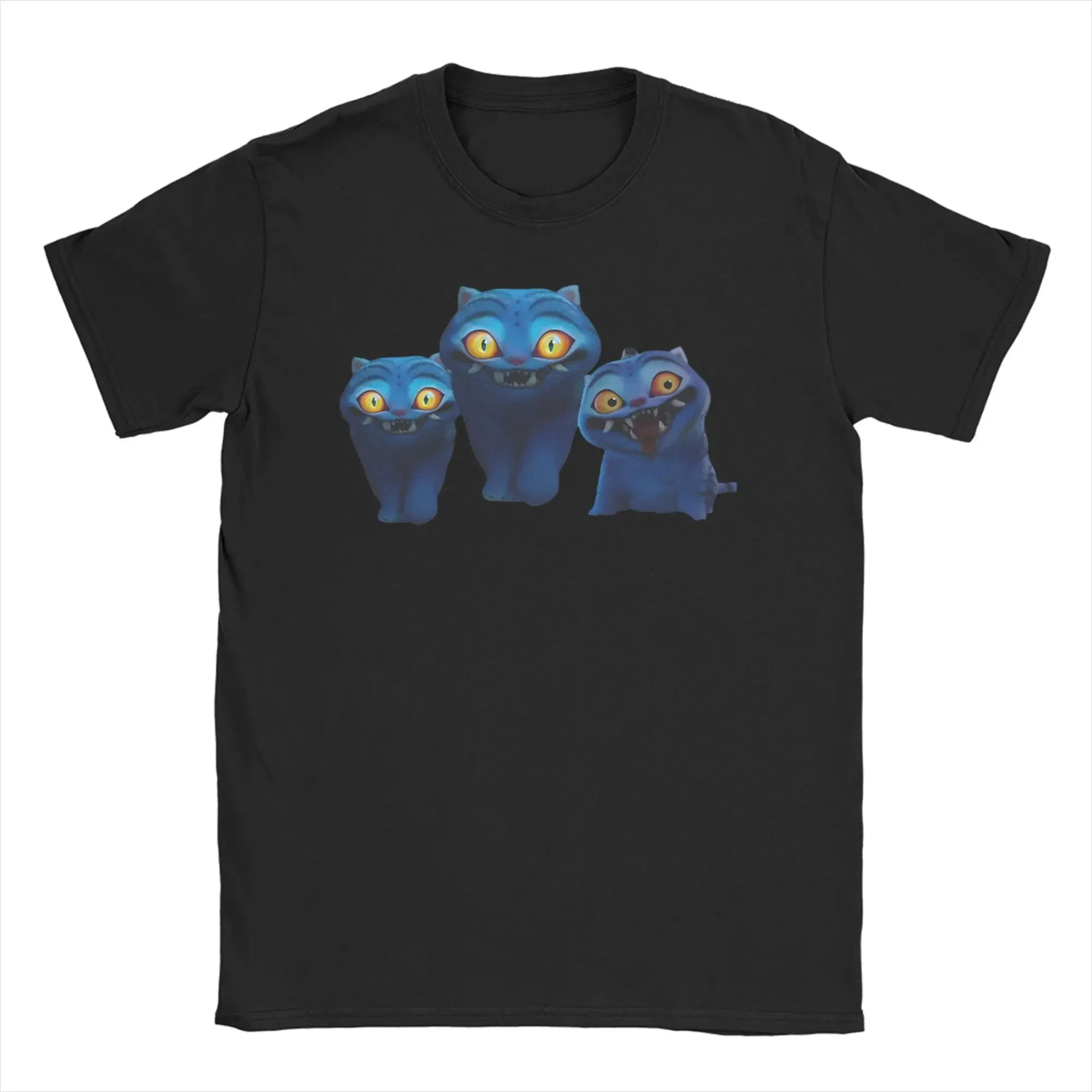 Color: WHITE, Size: S - Derpy Tiger Cat T Shirt Men Women's Cotton Unique T-Shirt Round Collar Huntrix Kpop Demon Hunters Tees Short Sleeve 4XL 5XL 6XL